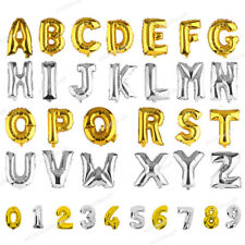40" Giant Foil Balloons Letters & Numbers A-Z 0-9 Gold Silver Large Helium Décor