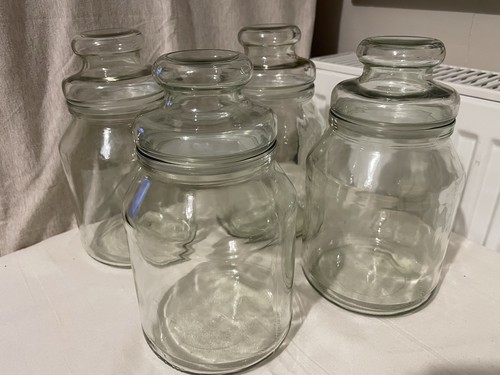 Glass sweet jars with - 4, x