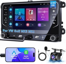 4+64G Head unit For VW GOLF MK5 MK6 Seat Skoda Android 15 Carplay GPS FM RDS AHD