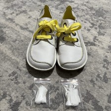 Women’s Clark’s Funny Dream White Leather Lace Up Shoes Size UK 7.5 (41.5) BNWOB