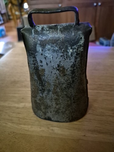 Antique iron cow bell - antique,