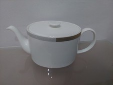 Vera Wang castillion teapot Grey Gold Trim