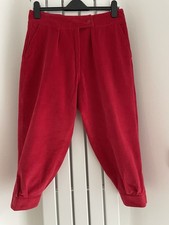 Women’s vintage ORVIS red corduroy breeks, labelled size 18 – best fit UK16-18