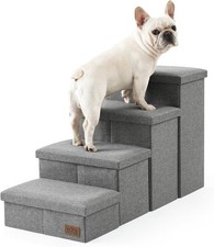 Dog Stair Small Dogs AUCTION Storage 4-Tiers Foldable Pet Step Leakproof Cover