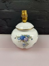 Royal Albert Moonlight Rose Small Table Lamp Base Top of Fitting 8" High RARE 