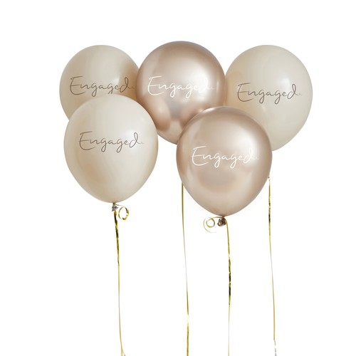 Engagement party balloons gold - party,