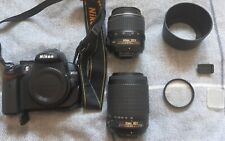 Nikon D5000 Bundle with 2 Lenses, Battery/Charger, UV Light Filter Cap and Hood