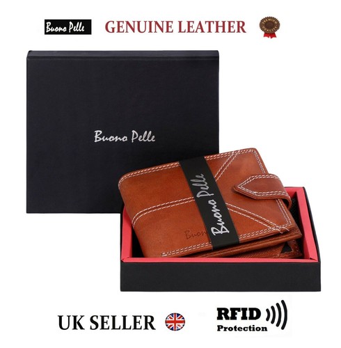 Mens leather wallet rfid - mens,