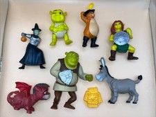 Shrek Figure Toy Playset Bundle Baby Fiona Donkey Dronkey Gingy Waffles Witch