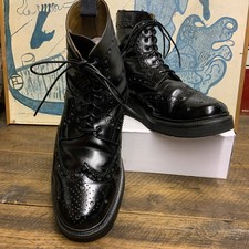 GRENSON FRED BLACK LEATHER BOOTS SIZE UK10 With XL Extra light Soles