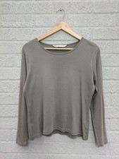 Spirit of Andes Medium Pima Cotton Grey Long Sleeve Jersey Round Neck Top