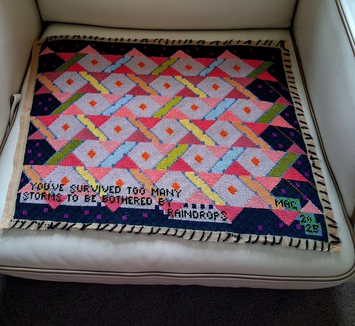 Hand stitched with - hand,