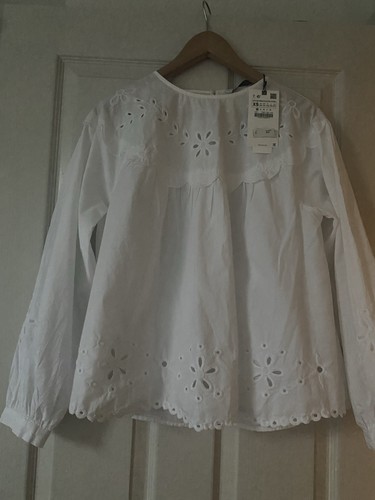 Zara white blouse - zara, s