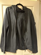 STONE ISLAND Ghost Piece Full-Zip Hoodie Size XL Nero V0029