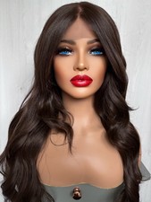 Brown Human Hair Blend Lace