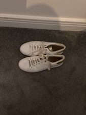 Ted Baker Women's White Trainers Size 5 with Gold Detail Logo Lace Up