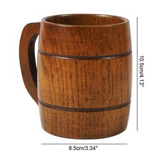 Wooden Handle Beer Stein Mug