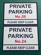 Personalised PRIVATE PARKING