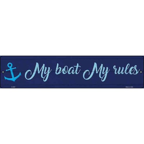 Boat rules novelty metal - boat,