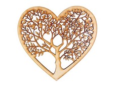Wooden MDF Heart Tree #1 craft