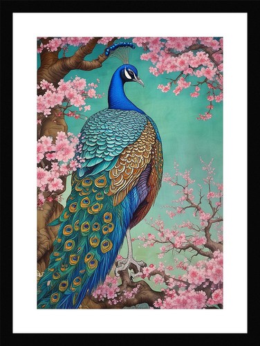 Stunning peacock art print - stunning,