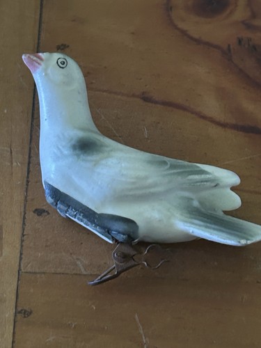 Vtg white ceramic pigeon dove - ceramic,