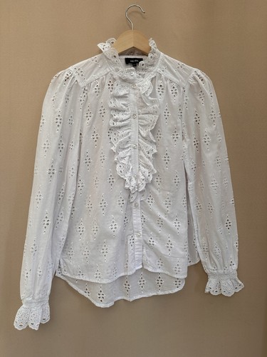 White broderie anglaise - broderie,