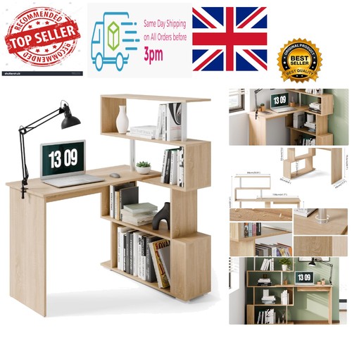 Modern shape oak desk with - modern,