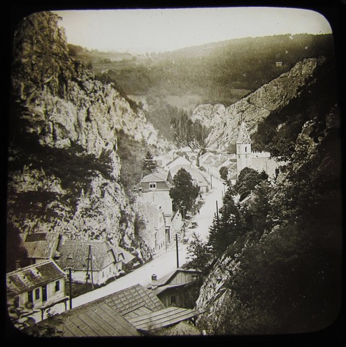 Glass magic lantern slide - magic,