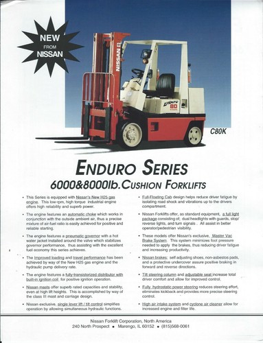 Fork lift truck brochure - truck,