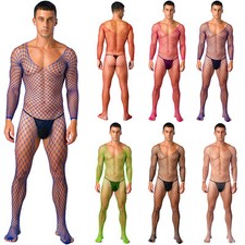 UK Mens Jumpsuit Sheer Mens