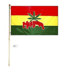 5' Wood Flag Pole Kit Wall