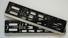 Silver number plate - 2x,