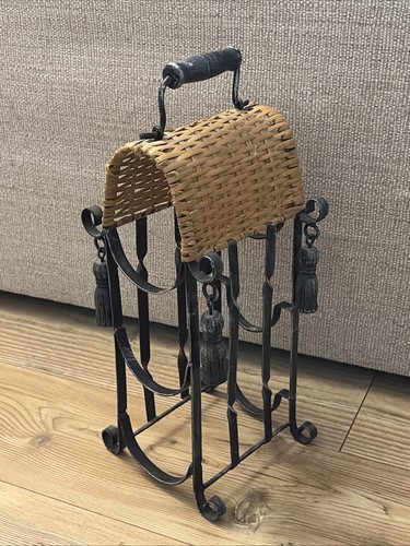 Vintage bottle wrought iron - bottle,
