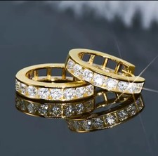 Gold hoop earrings - hoop,