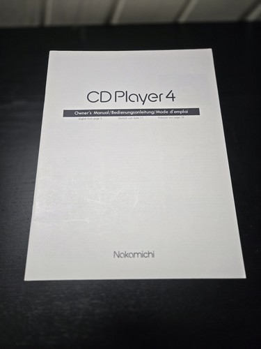 Nakamichi player owner - cd,