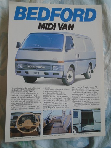 Bedford midi van brochure sep - van,