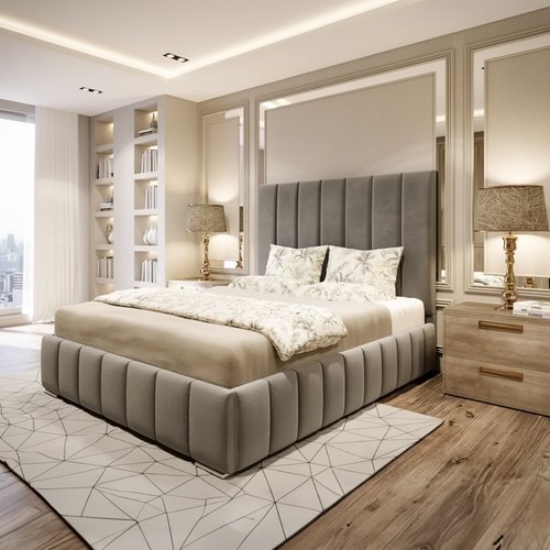 Luxury plush velvet madrid - velvet, bed