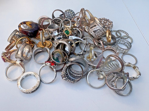 Costume jewellery joblot rings - costume,