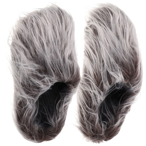 Pair plush tassel slippers - 1,