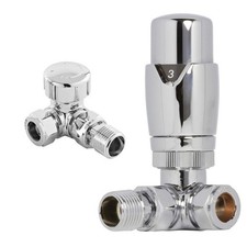 Chrome Corner Thermostatic TRV