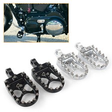 Wide MX Style Foot Peg fit Harley Dyna Sportster Iron 883 Fatboy Bobber 2 Colors