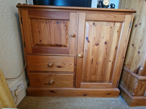 Wooden cupboard and drawers - cupboard,