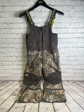 Under Armour Storm Camo Hunting Bib Pants Realtree Overalls Youth age 10-12yrs