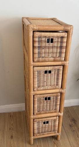 Vintage tall rattan wicker - rattan,