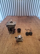 Genuine Husqvarna 135 Chainsaw Cylinder And Piston 435 Caps And Carburetor 