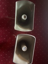 Vintage Pair of Eagle Products HDB-25E Trumpet Horn PA Speakers 25W 8OHM Retro