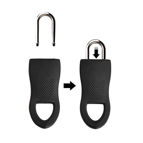 35mm black replacement zip - x2,