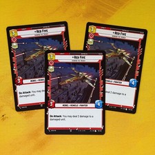 3x Red Five Running the Trench 151 JTL Jump To Lightspeed PLAYSET SWU Rebel