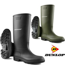 Womens Ladies Mens New DUNLOP Wellington Garden Work Waterproof Wellies Boots UK